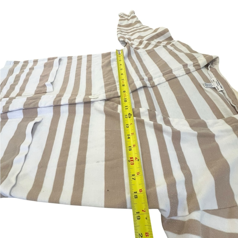 Vtg Christian Dior Brown Gray Striped Long Sweater Cape Cardigan Women’s Medium - Picture 5 of 10